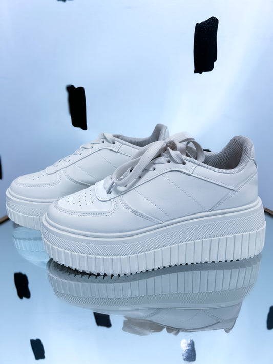 White Platform Sneakers