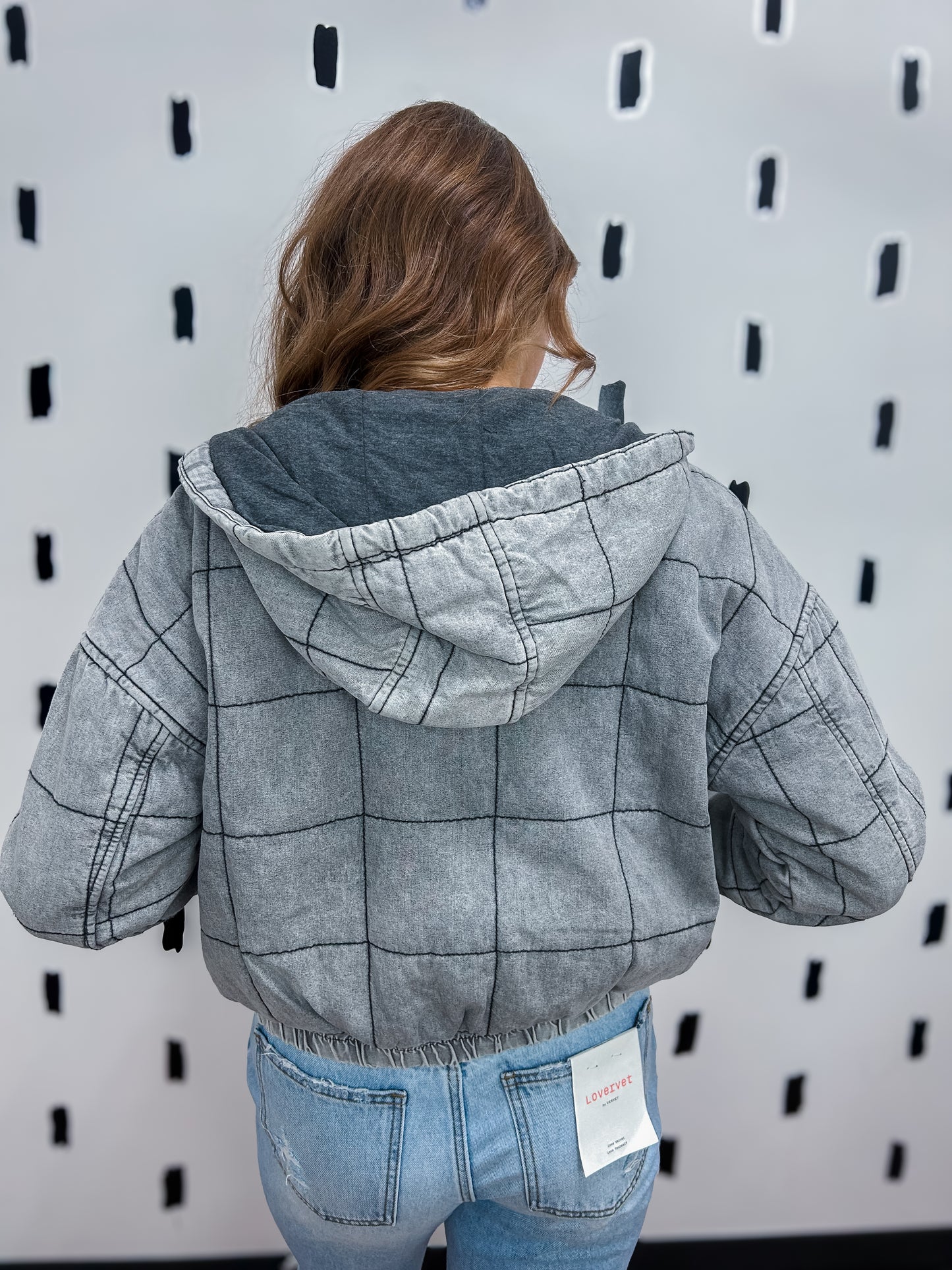 Grey Wash Zip Up Bomber Jacket