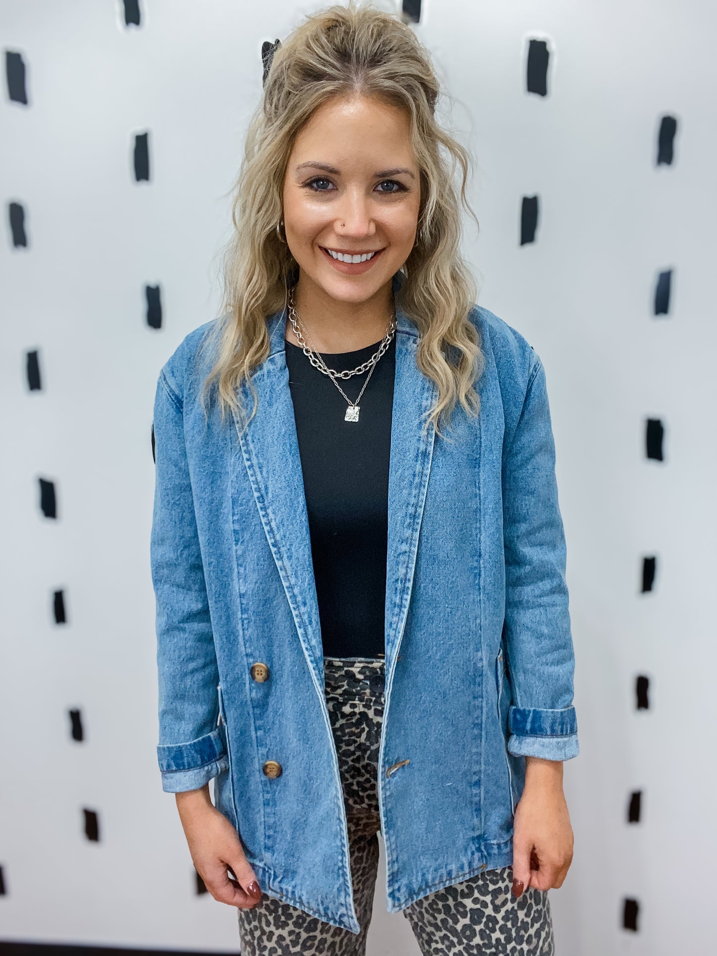 Denim Oversized Blazer