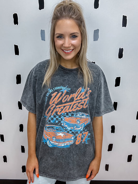 Vintage Car Racing Graphic Tee